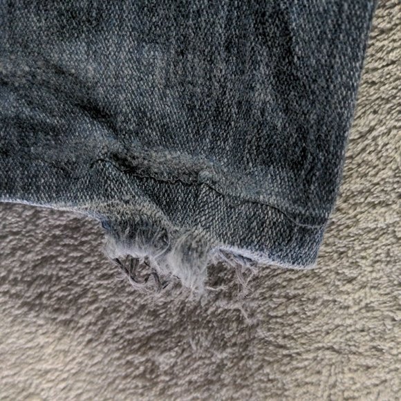 GAP Curvy USA Made Women Jeans Low Rise Bootcut Solid Blue W:31 L:34 - Picture 16 of 16